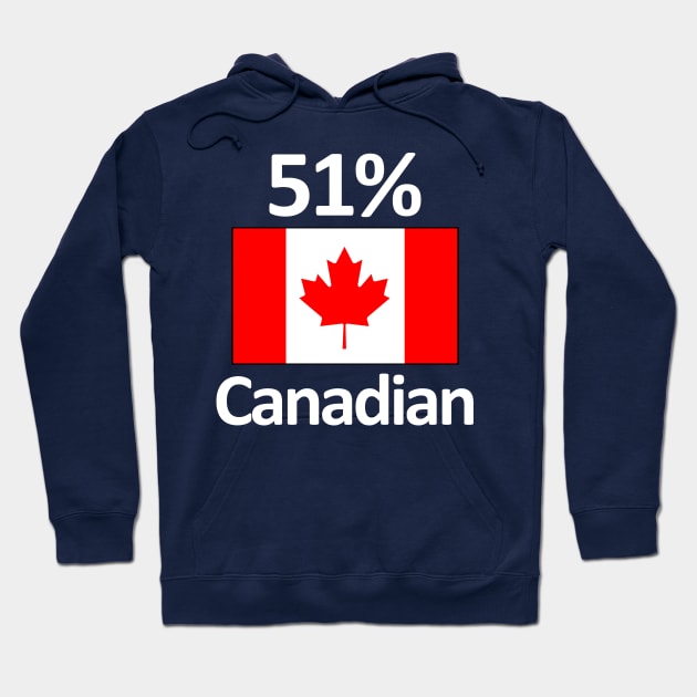 51% Canadian Funny Ancestry Family Canada Gift Hoodie by Stuffosaurus